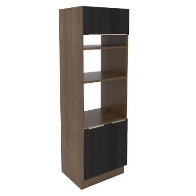 Torre Quente Madesa Lux 70cm 3 Portas Rustic e Preto