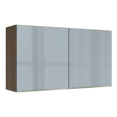 Armário Aéreo Madesa Lux 120 Cm 2 Portas Rustic/cinza