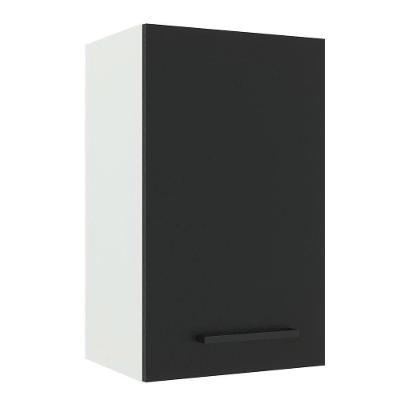 Armário Aéreo Madesa Agata 40cm 1 Porta Branco e Preto