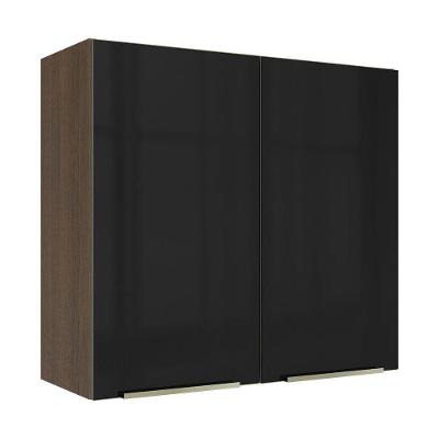 Armário Aéreo 70 Cm 2 Portas Rustic/preto Lux Madesa Rustic/preto