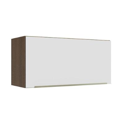 Armário Aéreo 70 Cm 1 Porta Rustic/branco Veludo Lux Madesa Rustic/branco Veludo
