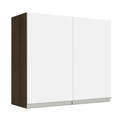 Armário Aéreo 70 Cm 2 Portas Rustic/branco Glamy Madesa Rustic/branco