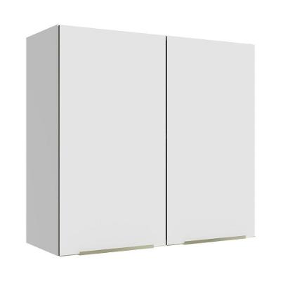 Armário Aéreo 70 Cm 2 Portas Branco/branco Veludo Lux Madesa Branco