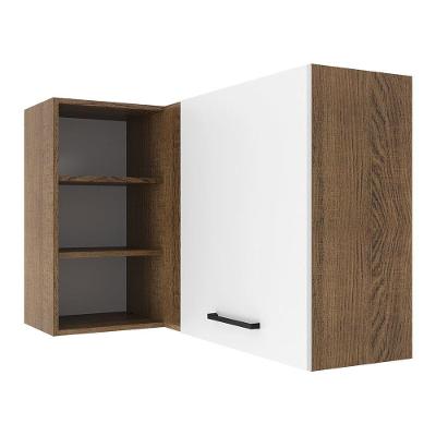 Armário Aéreo 1 Porta Para Linha De 60 Cm Rustic/Branco