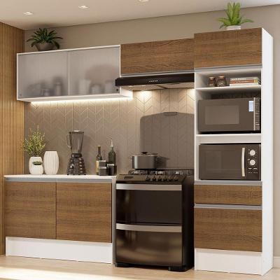 Armário De Cozinha Completa 260cm Branco Branco