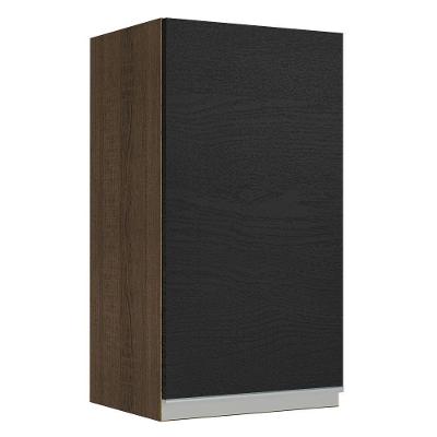 Armário Aéreo Glamy 35cm 1 Porta Rustic Preto