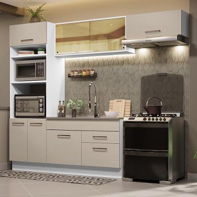 Armário De Cozinha Completa 270cm Branco/crema Agata Madesa 04 Branco/crema