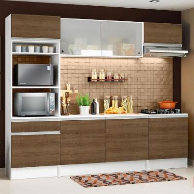 Armário de Cozinha Topazio com Balcão e Tampo Branco Rustic