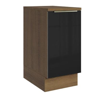 Balcão 40Cm 1PTA Rustic/Preto Lux Madesa Rustic/Preto