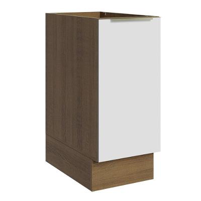 Balcão 35 Cm 1 Porta (sem Tampo) Rustic/Branco Veludo