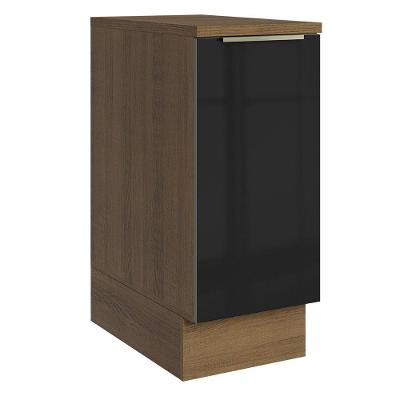 Balcão 35Cm 1PTA Rustic/Preto Lux Madesa Rustic/Preto