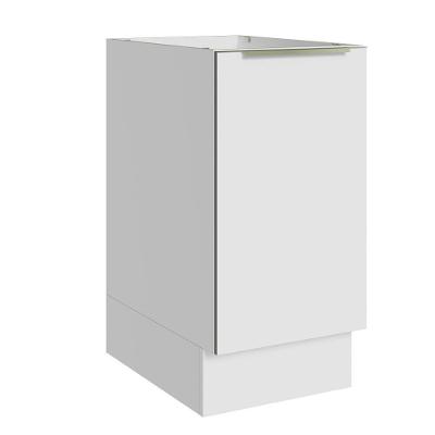 Balcão 40 Cm 1 Porta (sem Tampo) Branco/Branco Veludo