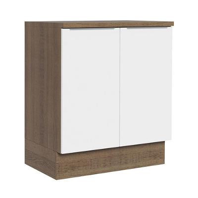 Balcão de Cozinha Stella 70cm 2 Portas Rustic Branco