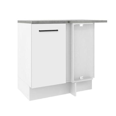 Balcão De Canto Madesa Agata 1 Porta - Branco Rustic/branco