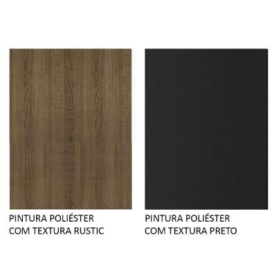Balcão de Cozinha Agata 70cm 2 Portas Rustic Preto