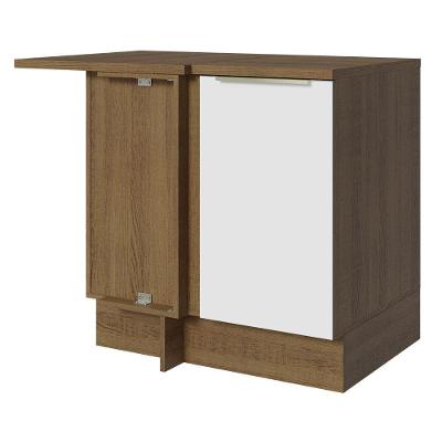 Balcão De Canto 1PTA Rustic/Branco Veludo Lux Madesa Rustic