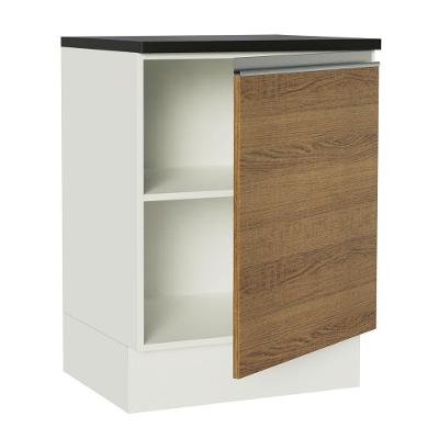 Balcão Acordes 100% Mdf 60cm 1 Porta Branco Rustic