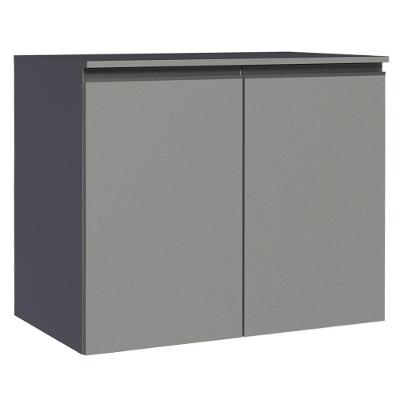 Balcão 80 Cm 2 Portas Suspenso Cinza Nice Madesa Cinza