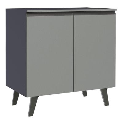Balcão 80 Cm 2 Portas Com Pés Cinza Nice Madesa Cinza