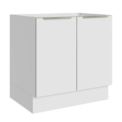 Balcão 80 Cm 2 Portas (sem Tampo) Branco/Branco Veludo