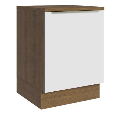 Balcão 60Cm 1PTA Rustic/Branco Veludo Lux Madesa Rustic