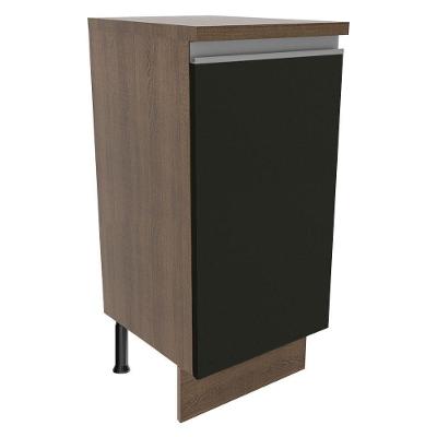 Balcão Glamy 35cm 1 Porta Rustic Preto