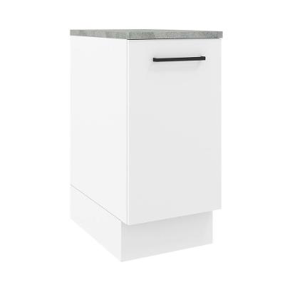 Balcão Madesa Agata 35 Cm 1 Porta - Branco Rustic/branco