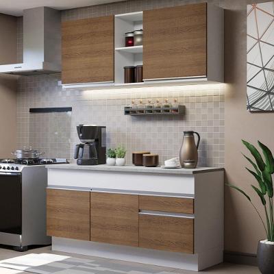 Cozinha Compacta 150001 Com Armário E Balcão Branco/Rustic