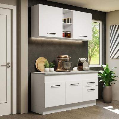 Cozinha Compacta 150001 Com Armário E Balcão Branco Branco