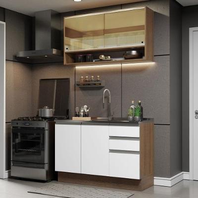 Cozinha Compacta 120002 Com Armário E Balcão Rustic/branco