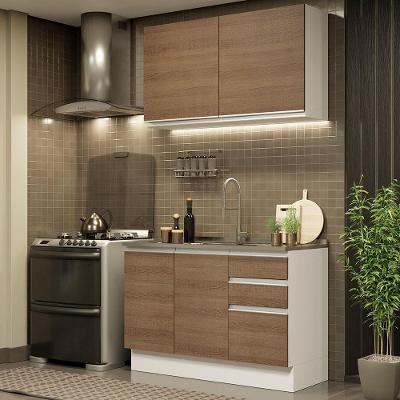 Cozinha Compacta 120003 Com Armário E Balcão Branco/Rustic