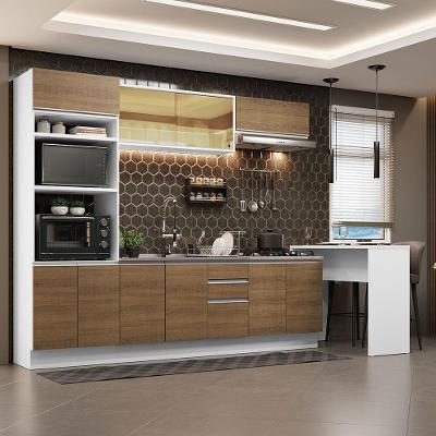 Cozinha 315001 Com Armário, Balcão E Bancada Branco/Rustic