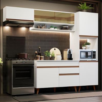 Cozinha Completa 250004 Com Armário E Balcão Branco Branco