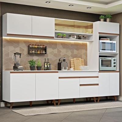 Cozinha Completa Madesa Reims 310002 Com Armário E Balcão Branco