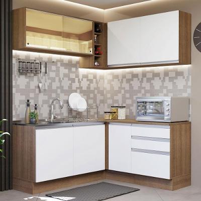 Cozinha Completa 329002 Com Armário E Balcão Rustic/Branco