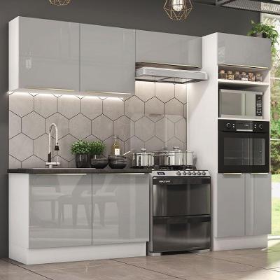 Cozinha Completa 270001 Com Armário E Balcão Branco/Cinza