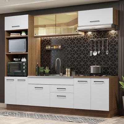 Cozinha Completa 270003 Com Armário E Balcão Rustic/Branco