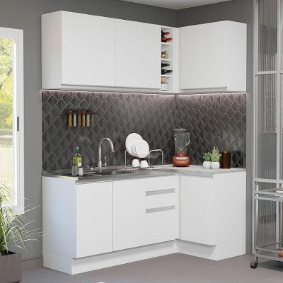 Cozinha Completa 269001 Com Armário E Balcão Branco Branco