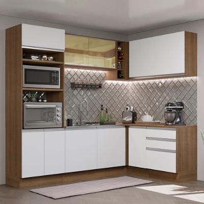 Cozinha Completa 399002 Com Armário E Balcão Rustic/Branco