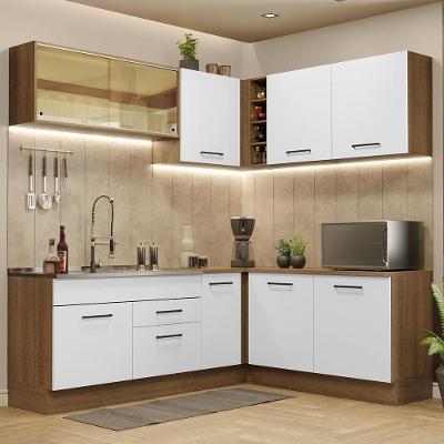 Cozinha Completa 389001 Com Armário E Balcão Rustic/Branco