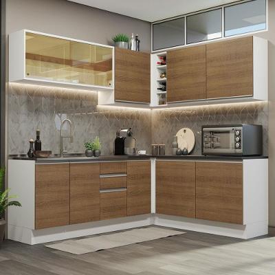 Cozinha Completa 389002 Com Armário E Balcão Branco/Rustic