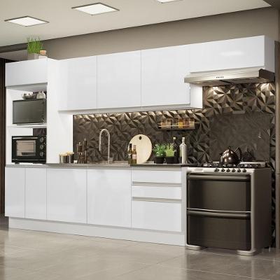 Cozinha Completa 330006 Com Armário E Balcão Branco Brilho