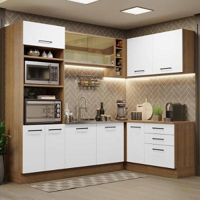 Cozinha Completa 399001 Com Armário E Balcão Rustic/Branco