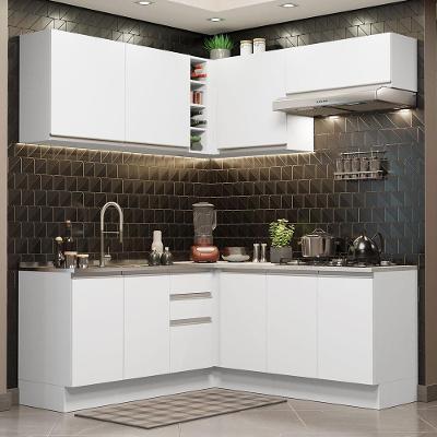 Cozinha Completa 349003 Com Armário E Balcão Branco Branco