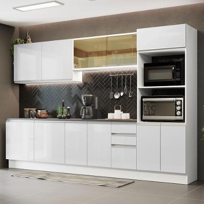 Cozinha Completa 310001 Com Armário E Balcão Branco Brilho