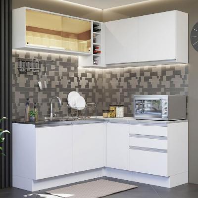 Cozinha Completa 329002 Com Armário E Balcão Branco Branco