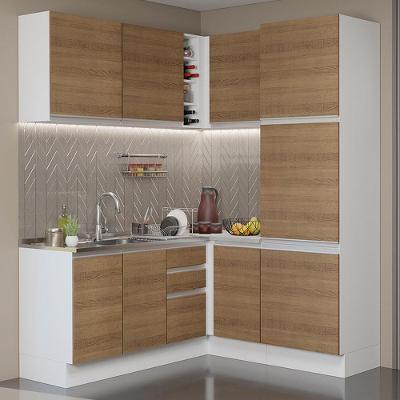Cozinha Completa 329001 Com Armário E Balcão Branco/Rustic