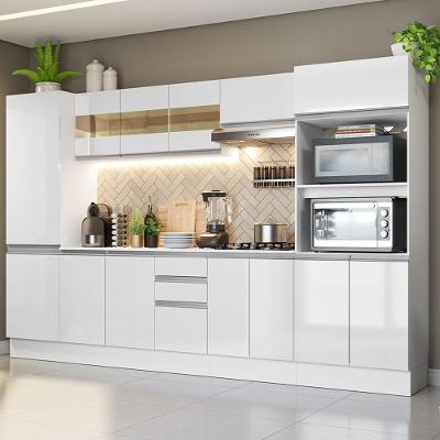 Cozinha Completa Madesa Com Armário, Balcão E Tampo Branco 