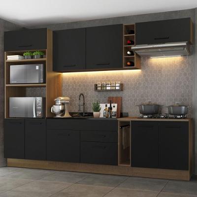 Cozinha Completa Madesa Agata Armário Balcão s/ Tampo Rustic