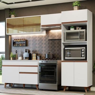 Cozinha Completa Com Armário, Balcão E Tampo Branco